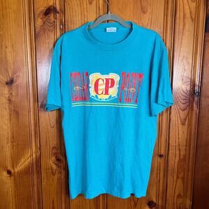 Tee Jays L Vintage Graphic T-Shirt Teal